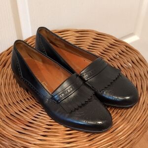 Salvatore Ferragamo Mens Black Leather Loafers 10